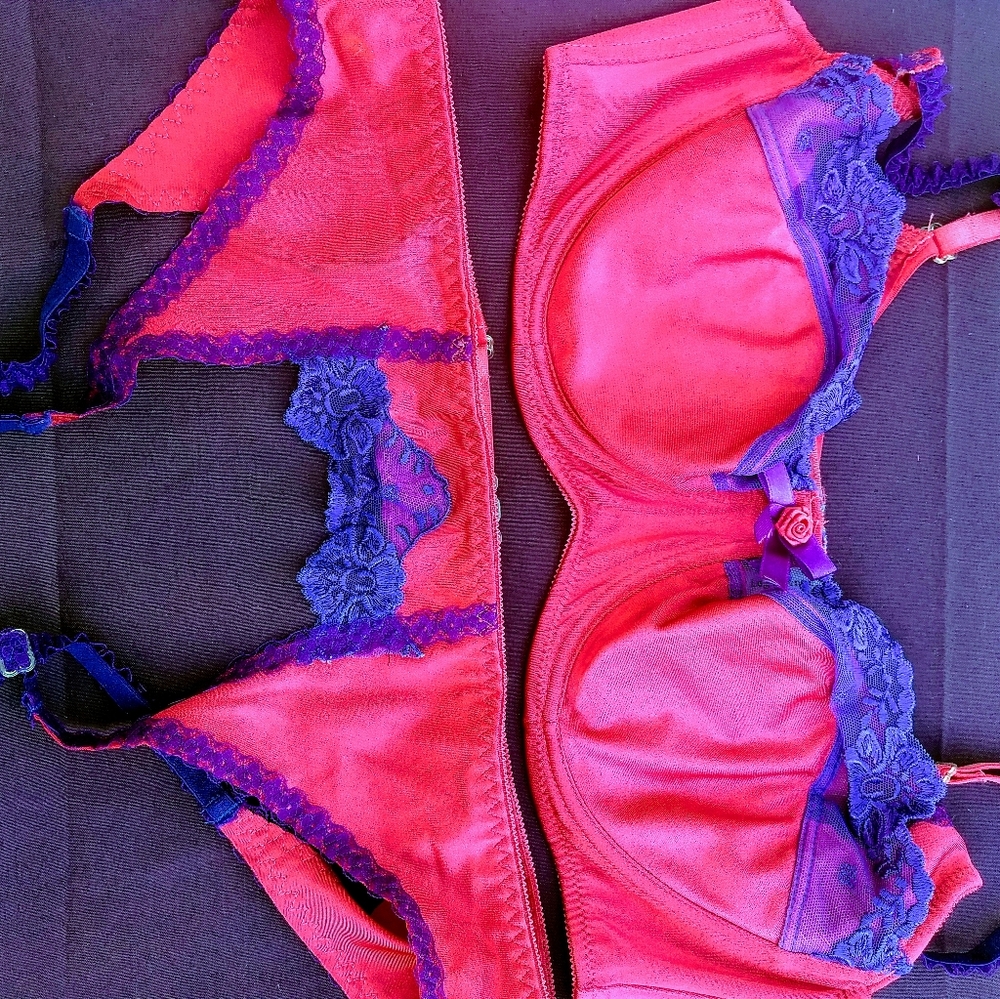 Bra and panty - garter/stockings